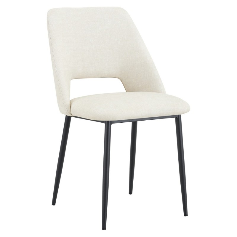 Silla NOOR, metal, tapizado similpiel imitación tejido