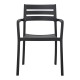 Sillón MADEIRA, apilable, polipropileno negro
