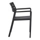 Sillón MADEIRA, apilable, polipropileno negro