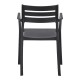 Sillón MADEIRA, apilable, polipropileno negro