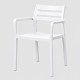 Sillón MADEIRA, apilable, polipropileno blanco