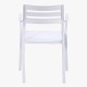Sillón MADEIRA, apilable, polipropileno blanco