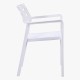 Sillón MADEIRA, apilable, polipropileno blanco