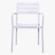 Sillón MADEIRA, apilable, polipropileno blanco