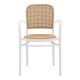 Sillón FUNCHAL 97, apilable, polipropileno blanco y beige