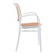 Sillón FUNCHAL 97, apilable, polipropileno blanco y beige