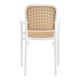 Sillón FUNCHAL 97, apilable, polipropileno blanco y beige