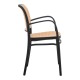 Sillón FUNCHAL 97, apilable, polipropileno negro y beige