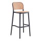 Taburete FUNCHAL 97, apilable, polipropileno negro y beige