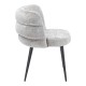 Silla BERG, metal, tapizado tejido cremona gris