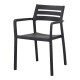 Sillón MADEIRA, apilable, polipropileno negro