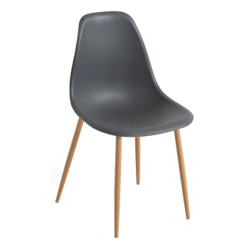 Silla Cleny Gris oscuro de polipropileno