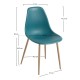Silla Cleny Verde azulado de polipropileno
