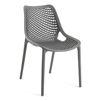 Silla Niku Gris oscuro de polipropileno