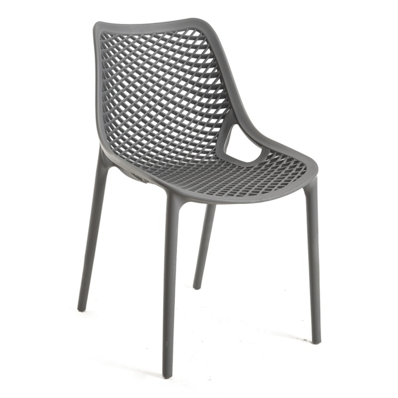 Silla Niku Gris oscuro de polipropileno
