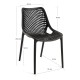 Silla Niku Negro de polipropileno