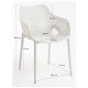 Silla Niku con Brazos Blanco de polipropileno