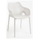 Silla Niku con Brazos Blanco de polipropileno
