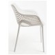 Silla Niku con Brazos Blanco de polipropileno