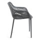 Silla Niku con Brazos Gris oscuro de polipropileno