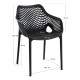 Silla Niku con Brazos Negro de polipropileno