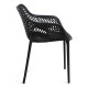 Silla Niku con Brazos Negro de polipropileno