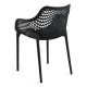 Silla Niku con Brazos Negro de polipropileno