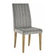 Silla GENOVA, patas metálicas, tapizado velvet gris