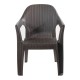 Sillón CIES, apilable, polipropileno marrón chocolate