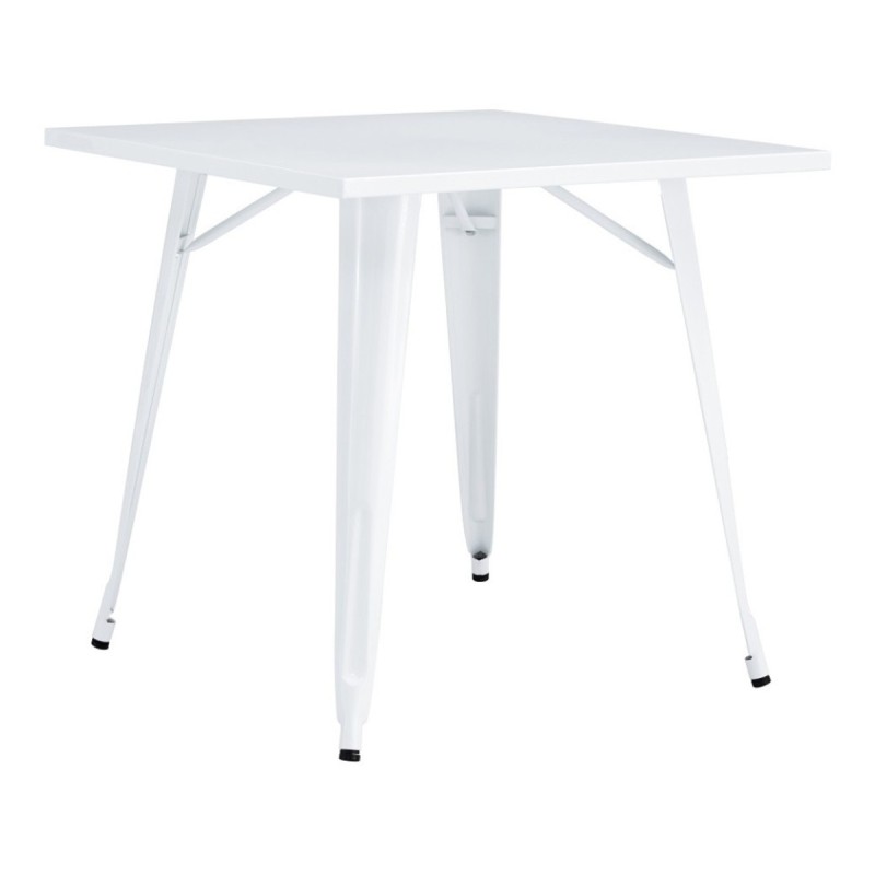 Mesa TOL EK LIMITED, acero, blanca, 80x80 cms