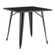 Mesa TOL EK LIMITED, acero, negra, 80x80 cms