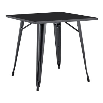Mesa TOL EK LIMITED, acero, negra, 80x80 cms