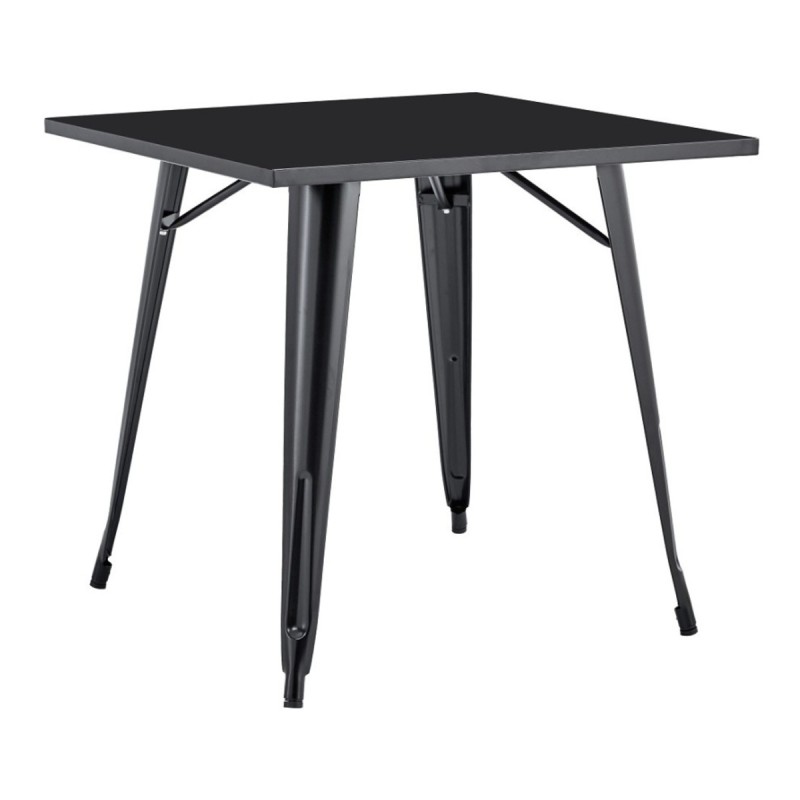 Mesa TOL EK LIMITED, acero, negra, 80x80 cms