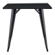Mesa TOL EK LIMITED, acero, negra, 80x80 cms