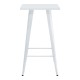 Mesa alta TOL EK LIMITED, acero, blanca, 60 x 60 cms