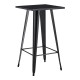 Mesa alta TOL EK LIMITED, acero, negra, 60 x 60 cms