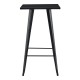 Mesa alta TOL EK LIMITED, acero, negra, 60 x 60 cms