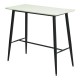 Mesa alta NITRA, metal, tapa blanca, 120 x 60 cms