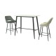 Mesa alta NITRA, metal, tapa blanca, 120 x 60 cms