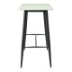 Mesa alta NITRA, metal, tapa blanca, 120 x 60 cms