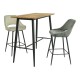Mesa alta NITRA, metal, tapa DM 6064 vintage, 120 x 60 cms