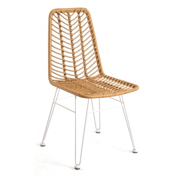 Silla Wenpa Blanco de ratán de plástico