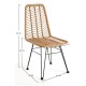 Silla Wenpa Negro de ratán de plástico