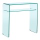 Consola CANADA (SU), cristal curvado, 80 x 33 cms