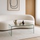 Mesa CHEVAL (SU), baja, cristal curvado, 100 x 48 cms