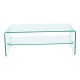 Mesa CHALLENGER, baja, cristal curvado, 110x55 cms