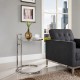 Mesa EG NEW, regulable, acero inoxidable y cristal, 50 cms de diámetro
