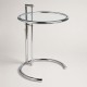 Mesa EG NEW, regulable, acero inoxidable y cristal, 50 cms de diámetro