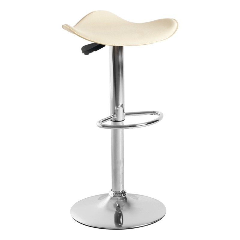 Taburete Cromen Beige de polipiel