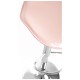 Taburete Cromen Rosa de polipiel